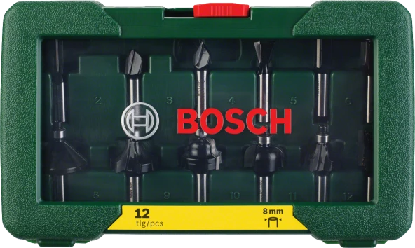 Bosch - 12 Parça Freze Seti 8 mm Şaftlı - Resim 2