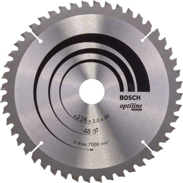 Bosch - Optiline Serisi Ahşap için Daire Testere Bıçağı B 216x30 mm-48 Diş ürün görseli 1