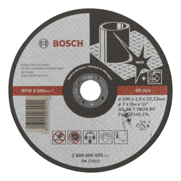 Bosch - 180*2,0 mm Expert Serisi Düz Inox (Paslanmaz Çelik) Kesme Diski (Taş) ürün görseli 1