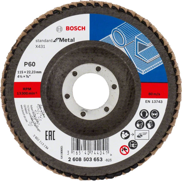 Bosch - 115 mm 60 Kum Standard Seri AlOX Flap Disk ürün görseli 1
