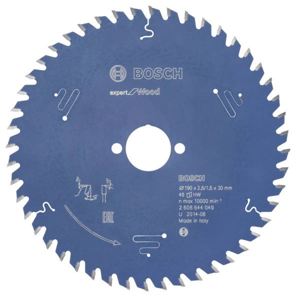 Bosch - Expert Serisi Ahşap için Daire Testere Bıçağı 190*30 mm 48 Diş ürün görseli 1