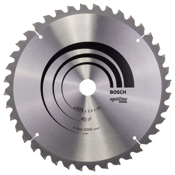 Bosch - Optiline Serisi Ahşap için Daire Testere Bıçağı 305*30 mm 40 Diş ürün görseli 1