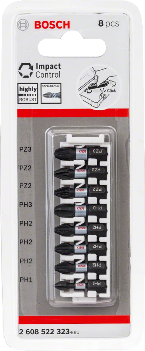 Bosch - Impact Control Serisi Vidalama Ucu 8'li T15/T20x2/T25x2/T30x2/T40 *25mm ürün görseli 1