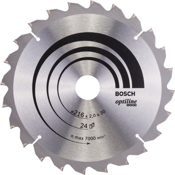 Bosch - Optiline Serisi Ahşap için Daire Testere Bıçağı B 216x30 mm-24 Diş ürün görseli 1