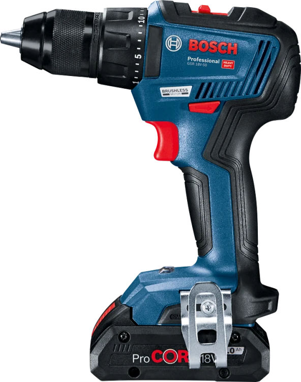 Bosch Professional GSR 18V-50 Akülü Delme Vidalama Makinesi (SOLO) ürün görseli 1