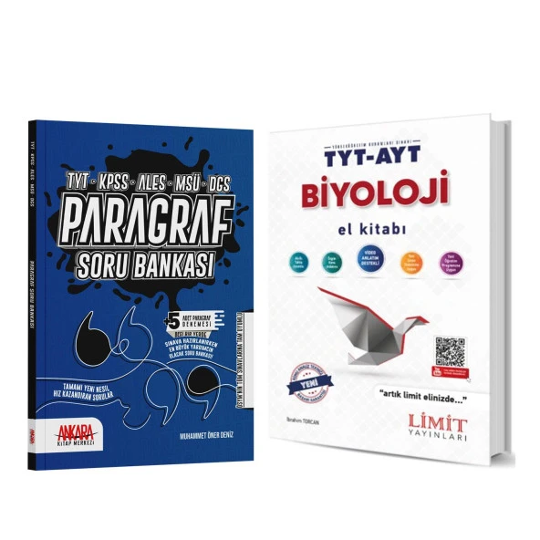 Limit TYT AYT Biyoloji El Kitabı ve AKM Paragraf Soru Bankası Seti 2 Kitap ürün görseli 1