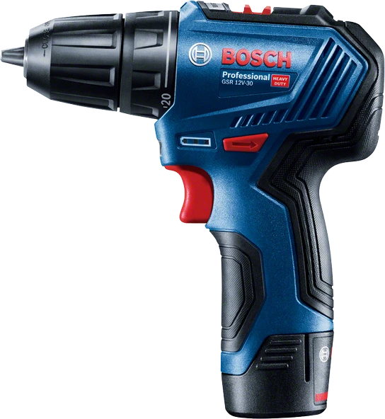 Bosch Professional GSR 12V-30 + 39Parça Vidalama Seti Akülü Delme Vidalama Makinesi 06019G9001 ürün görseli 1