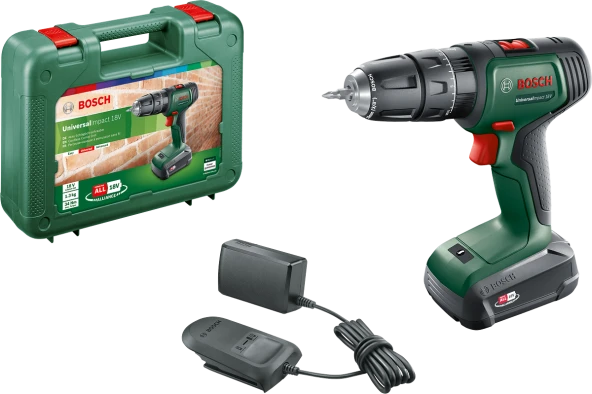Bosch Universalımpact 18 Tek Akülü Darbeli Delme Vidalama Makinesi (1 X 1,5Ah) ürün görseli 1