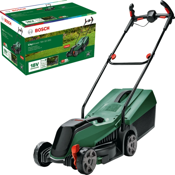 Bosch CityMower 18V-32-300 Aküsüz Çim Biçme Makinesi ürün görseli 1