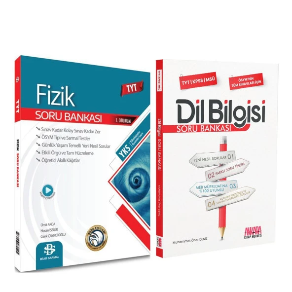 Bilgi Sarmal TYT Fizik ve AKM Dil Bilgisi Soru Bankası Seti 2 Kitap ürün görseli 1