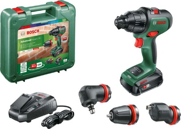 Bosch AdvancedImpact 18 Tek Akülü Darbeli Delme Vidalama Makinesi (1 x 1,5 Ah) ürün görseli 1