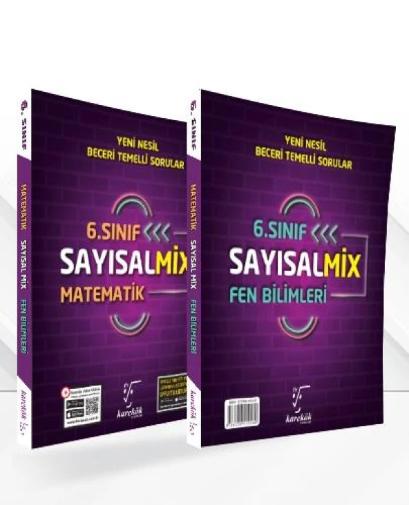 6.Sınıf Fen Bilimleri ve Matematik Sayısal Mix Soru Bankası Karekök Yayınları ürün görseli 1