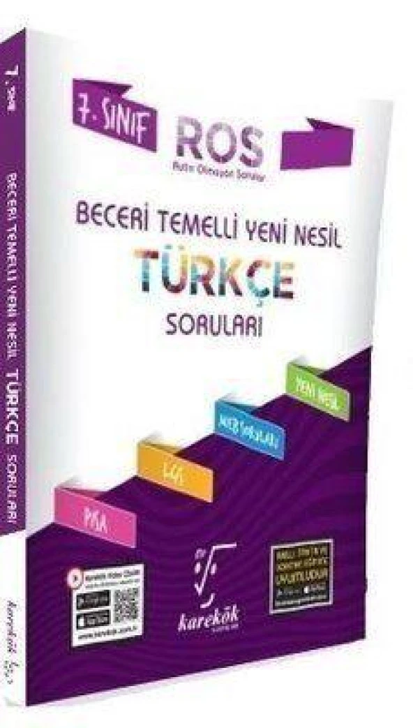 7. Sınıf Türkçe ROS Serisi Soru Bankası Karekök Yayınları ürün görseli 1