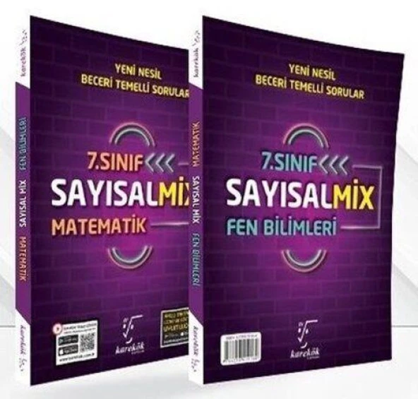 7. Sınıf Sayısal Mix Matematik ve Fen Bilimleri Soru Bankası Karekök Yayınları ürün görseli 1