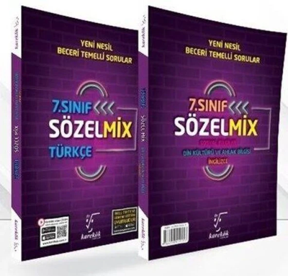 7. Sınıf Sözelmix Türkçe Din Kültürü ve Ahlak Bilgisi İngilizce Soru Bankası Karekök Yayınları ürün görseli 1