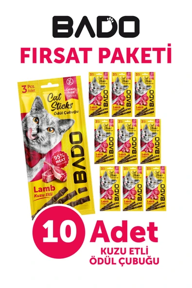 Bado Kedi Ödül Çubuğu Kuzu Etli 3x5gr 10Lu ürün görseli 1