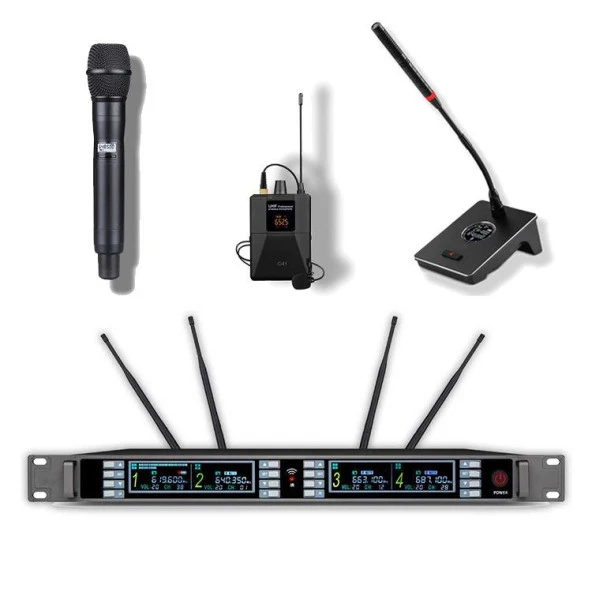 Camimarket C-444 4 Kanal UHF Mikrofon Alıcısı ve 3 Mikrofonlu Set ürün görseli 1