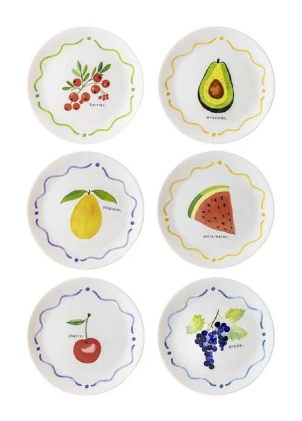 THE MİA Furutta Pasta Tabağı 6lı Set 19 cm ürün görseli 1