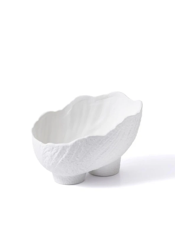 THE MİA Licia Seramik Vazo Beyaz 25x17x19 cm ürün görseli 1