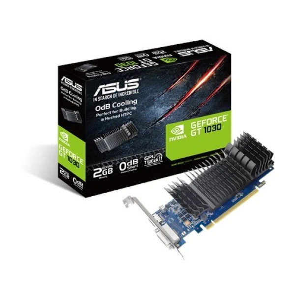 ASUS GT1030 2GB GT1030-SL-2G-BR DDR5 64bit HDMI DVI PCIe 16X v3.0 Fansız ürün görseli 1