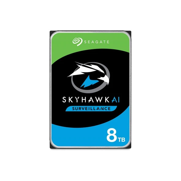 SEAGATE 3.5" 8TB SKYHAWK ST8000VX010 7200 RPM 256MB SATA-3 Güvenlik Diski ürün görseli 1