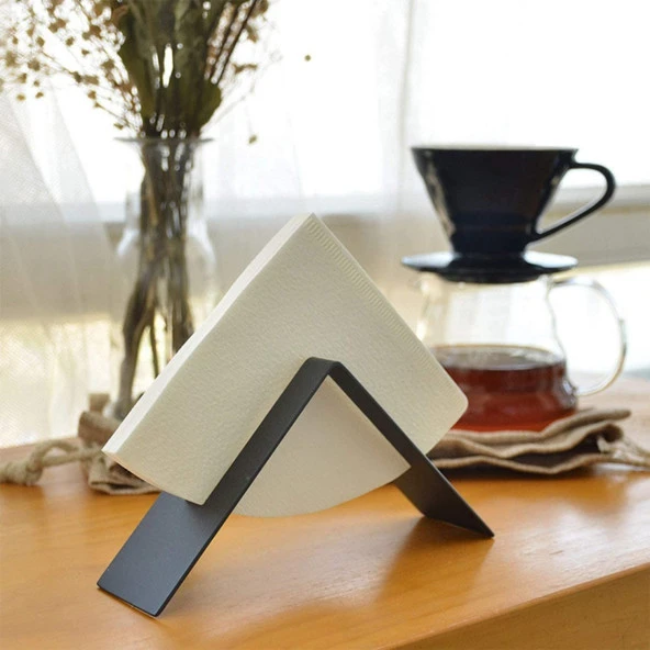 Thorqtech Filtre Kahve Kağıdı Tutucu Stand Aparatı Dekoratif Metal Peçetelik ürün görseli 1