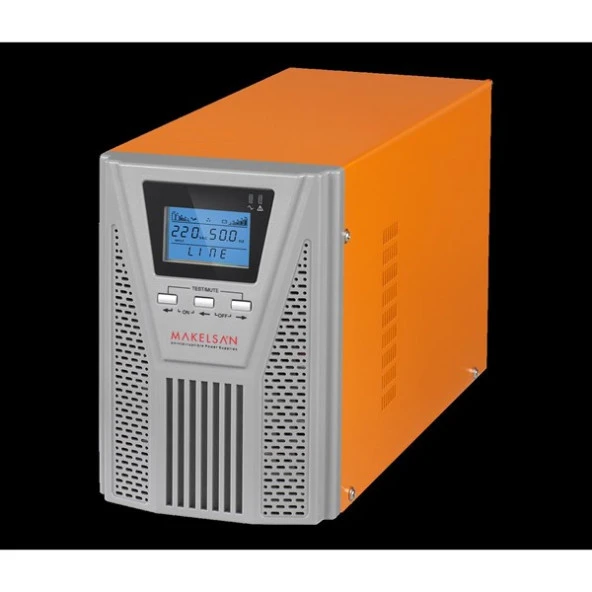 MAKELSAN 1KVA POWERPACK SE ONLINE 1/1F LCD EKRAN TOWER UPS 2x 12v 9amper ürün görseli 1