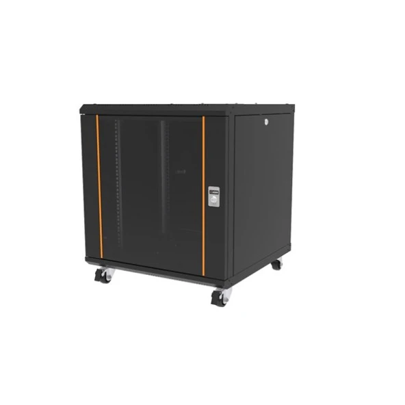 AGER 16U 600x600mm Dikili Tip Siyah Kabinet Agena AG-AN16U6060S1 Cam Kapak ürün görseli 1