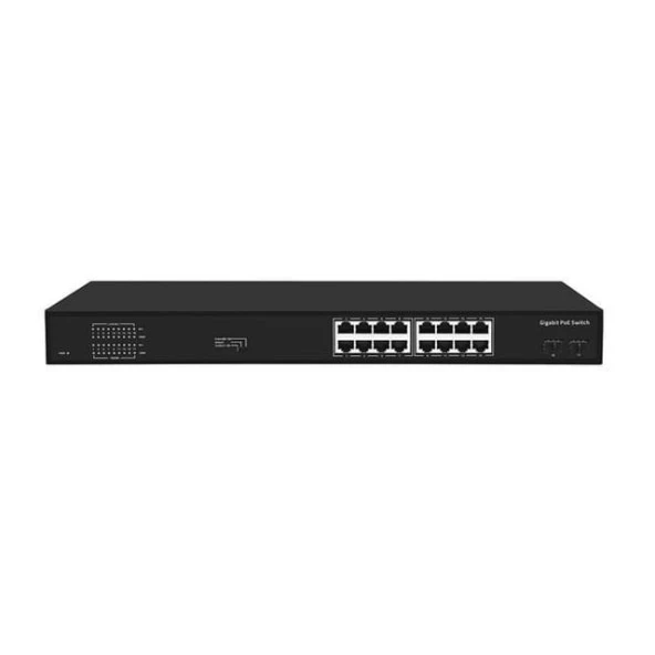 ODS 16port 200w FULL PoE 08ODS-16GP2U2S-200 GIGABIT 2X SFP Yönetilemez Switch ürün görseli 1