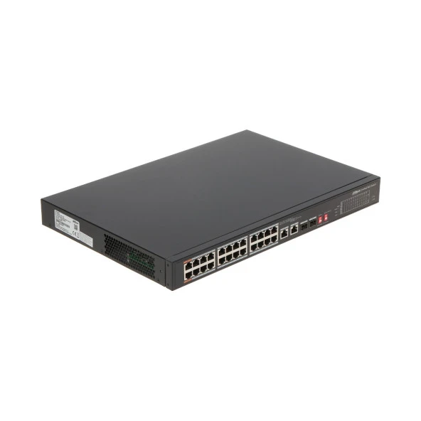 DAHUA 24port 240w FULL PoE PFS3226-24ET-240 10/100 2X UPLINK-2X SFP Yönetilemez Switch ürün görseli 1