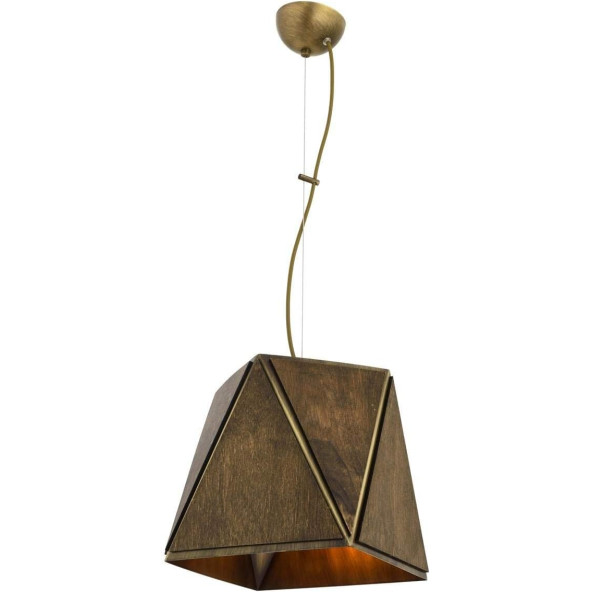 AVONNI AV-1641-1E Eskitme Kaplama Sarkıt, E27, Metal, Ahşap, 34cm ürün görseli 1