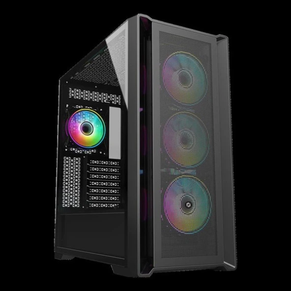 FRISBY 850W 80+ FC-9445G 4-RGB FANLI GAMING MID-TOWER PC KASASI ürün görseli 1
