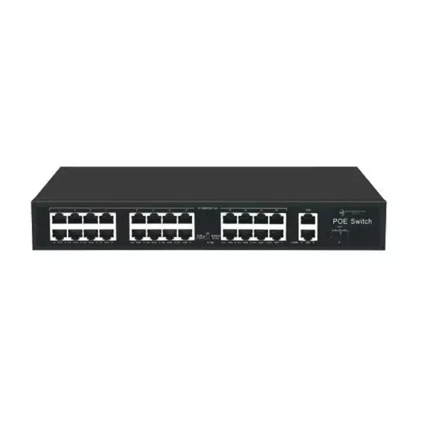 ODS 24port 300w FULL PoE 08ODS-24P2U-300 10/100 2X-UPLINK Yönetilemez Switch ürün görseli 1