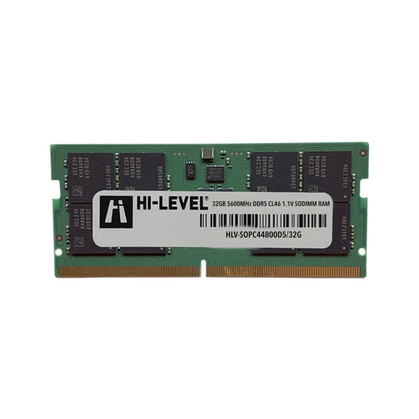 HI-LEVEL 32GB DDR5 5600MHZ NOTEBOOK RAM VALUE HLV-SOPC44800D5/32G ürün görseli 1