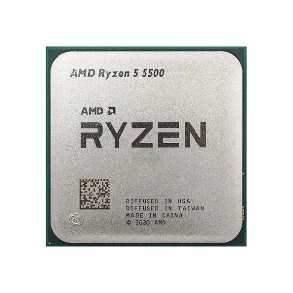 AMD RYZEN 5 5500 19MB 6çekirdekli VGA YOK AM4 65w Kutusuz+Fansız ürün görseli 1