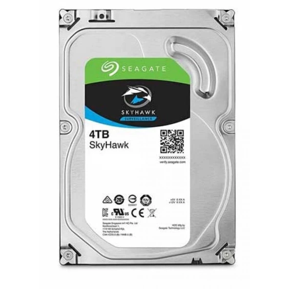 SEAGATE 3.5" 4TB SKYHAWK ST4000VX015 5900 RPM 256MB SATA-3 Güvenlik Diski ürün görseli 1