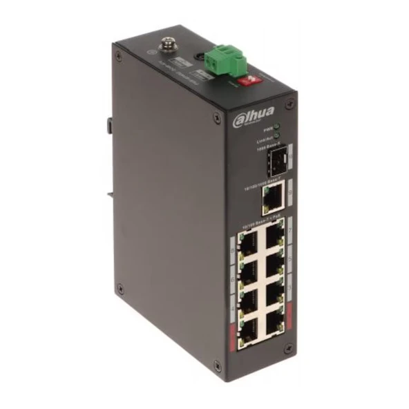 DAHUA 8-PORT 96W FULL POE PFS3110-8ET-96-V2 10/100 ENDÜSTRİYEL POE SWITCH ürün görseli 1