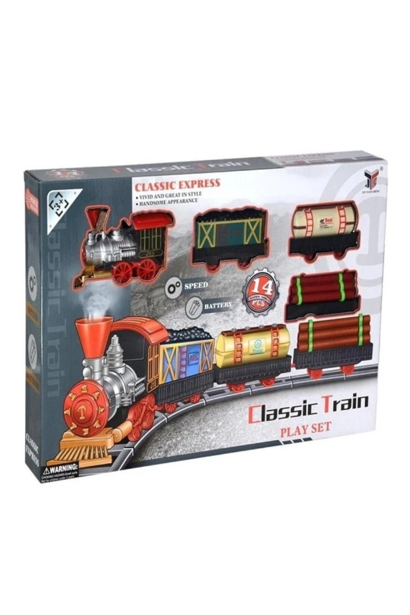 Inter Toys Tren 266a-2 Classic Express 14 Parça Pilli ürün görseli 1