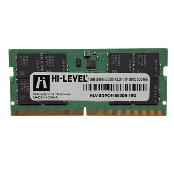 HI-LEVEL 16GB DDR5 5600MHZ CL46 NOTEBOOK RAM HLV-SOPC44800D5-16G ürün görseli 1