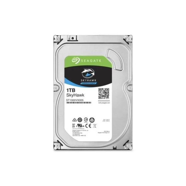 SEAGATE 3.5" 1TB SKYHAWK ST1000VX013 5900 RPM 256MB SATA-3 Güvenlik Diski Distribütör ürün görseli 1