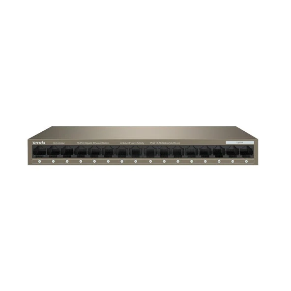 TENDA 16port TEG1016M GIGABIT Yönetilemez Switch Masaüstü ürün görseli 1