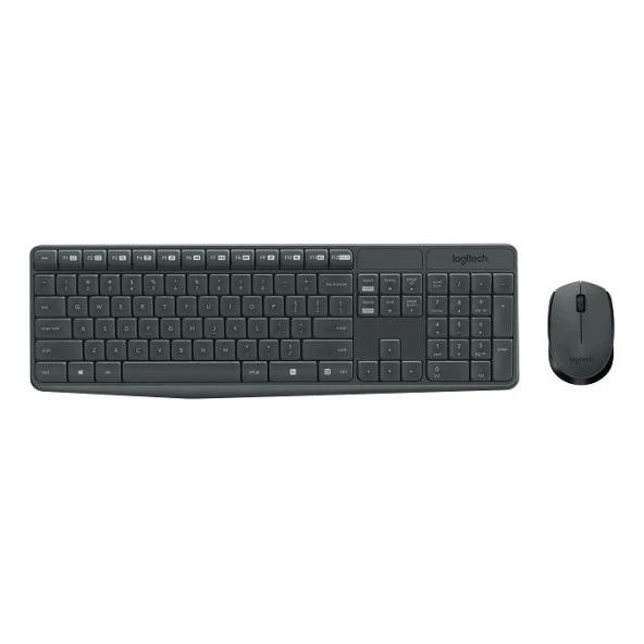 LOGITECH MK235 Kablosuz Q Trk Siyah Multimedya Klavye - Mouse Set 920-007925 ürün görseli 1