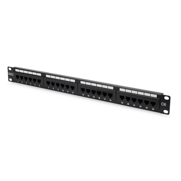 DIGITUS 1U 24port Cat6 Utp Bakır Patch Panel DN-91624U ürün görseli 1