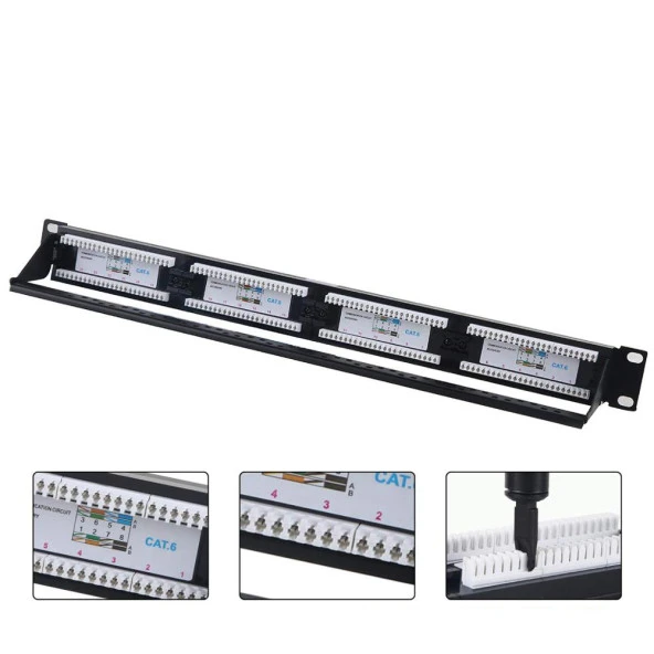CODEGEN 1U 24port Cat6 Utp Patch Panel COD624 - Resim 2