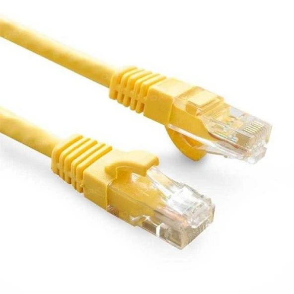 ODS 1m CAT6 Utp LSZH Saf Bakır Sarı Patch Kablo ürün görseli 1
