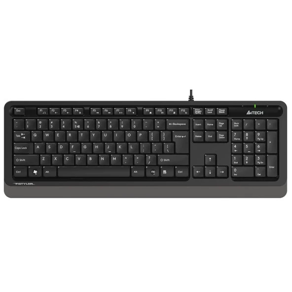 A4 TECH FK10 USB Q Trk Siyah/Gri Multimedya Klavye ürün görseli 1
