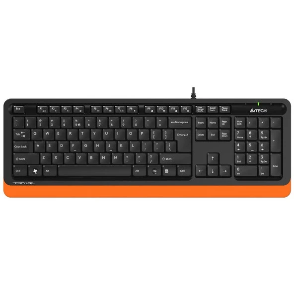 A4 TECH FK10 USB Q Trk Siyah/Turuncu Multimedya Klavye ürün görseli 1