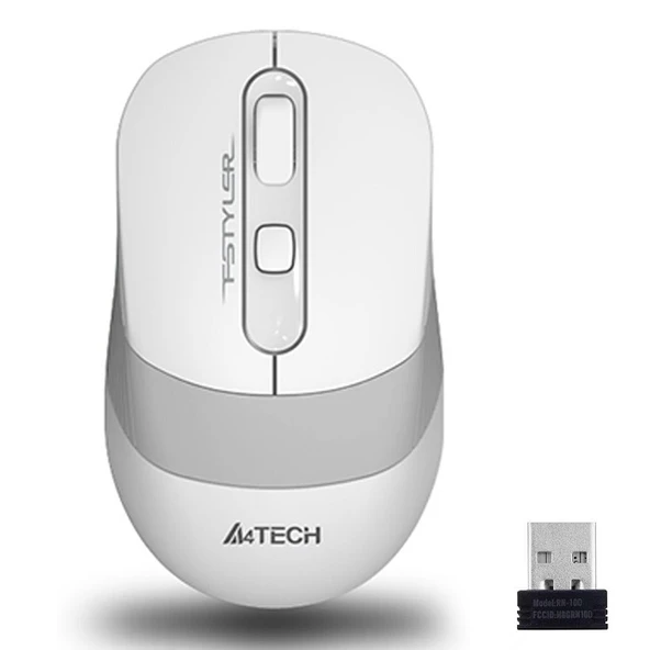 A4 TECH FG10 Kablosuz 2000dpi Optic Beyaz Mouse ürün görseli 1