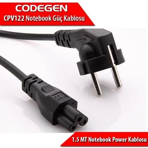 CODEGEN CPV122 3x0.75mm 1.5metre Notebook Power Kablosu ürün görseli 1
