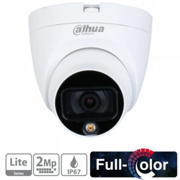 Dahua Hac-Hdw1209tlq-Led-0280B 2Mp 2.8Mm Fullcolor Hd-Cvı Ir Dome Kamera ürün görseli 1